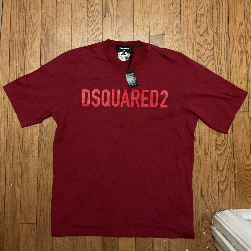 DSQUARED2 Burgundy Red Short Sleeve Tee XSmall